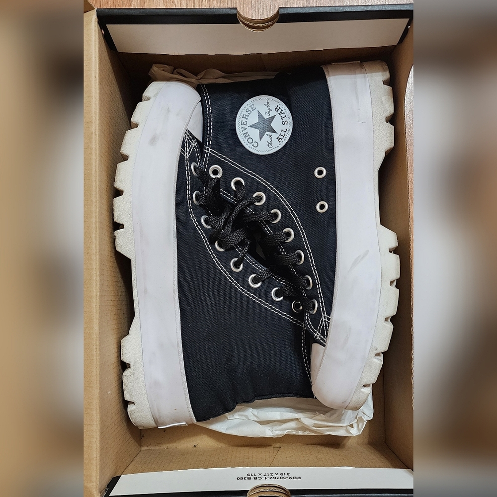 Converse Black and White High-Top Sneakers Size 9